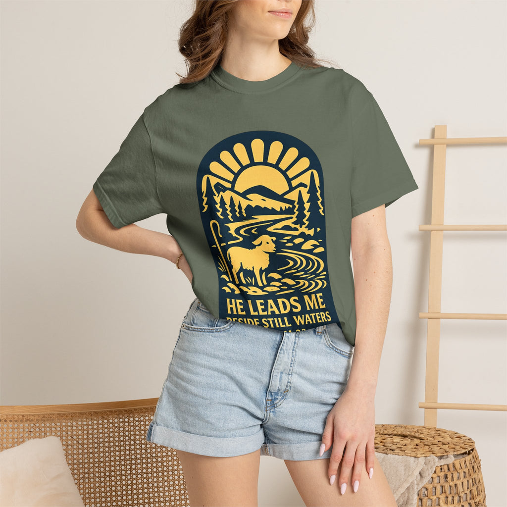 He Leads Me T-Shirt