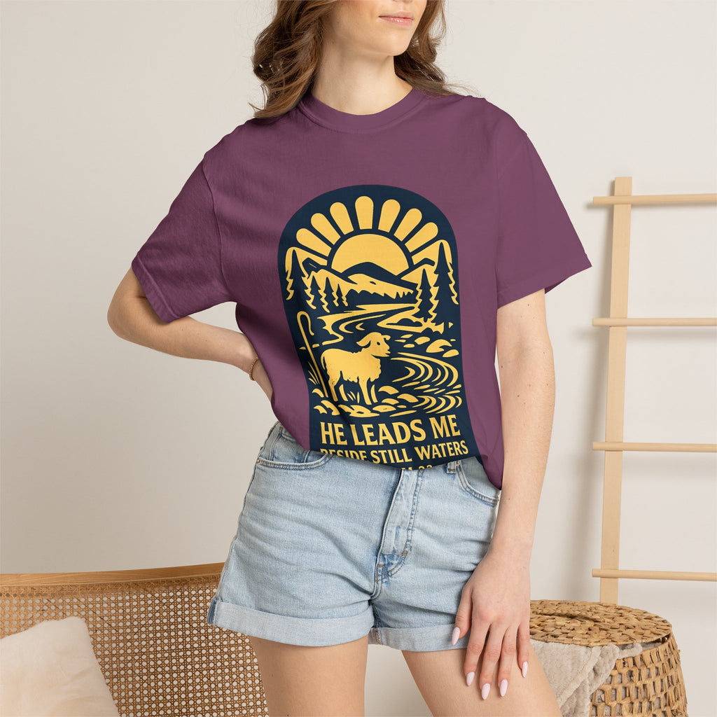 He Leads Me T-Shirt