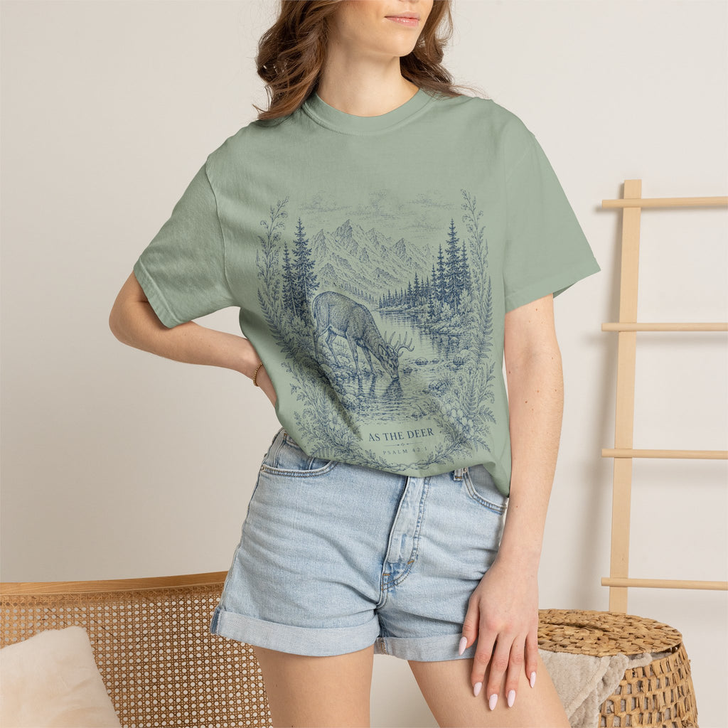 Deer Psalm 42 T-Shirt