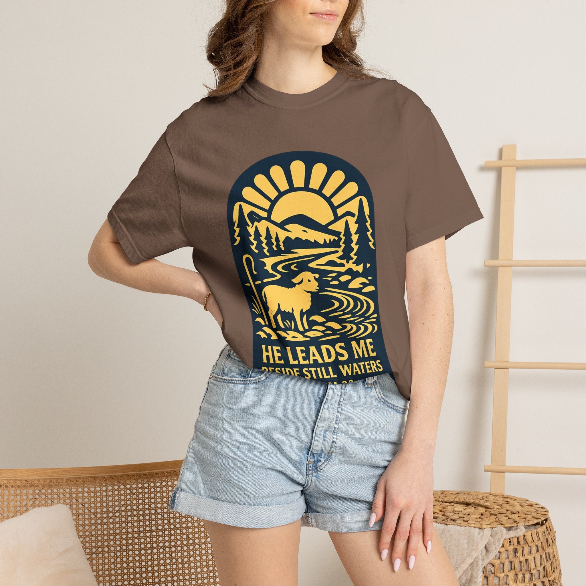 He Leads Me T-Shirt